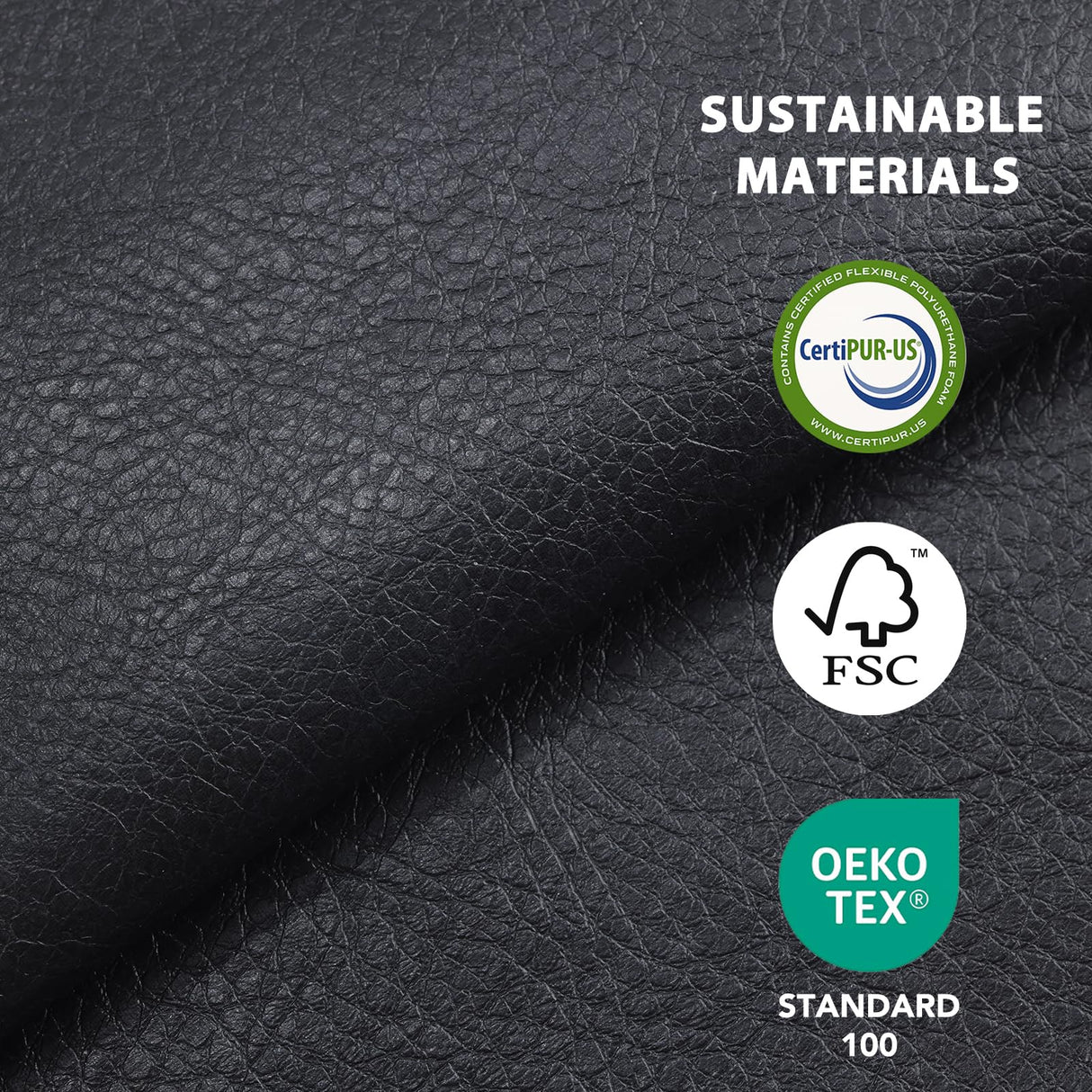 EONIX Dual Motor Lay Flat Power Recliner Chair, Mid Century Wingback Recliner with Independent Adjustable Backrest and Extended Footrest, 400lbs Heavy Duty, Breathable Faux Leather, Black EONIX