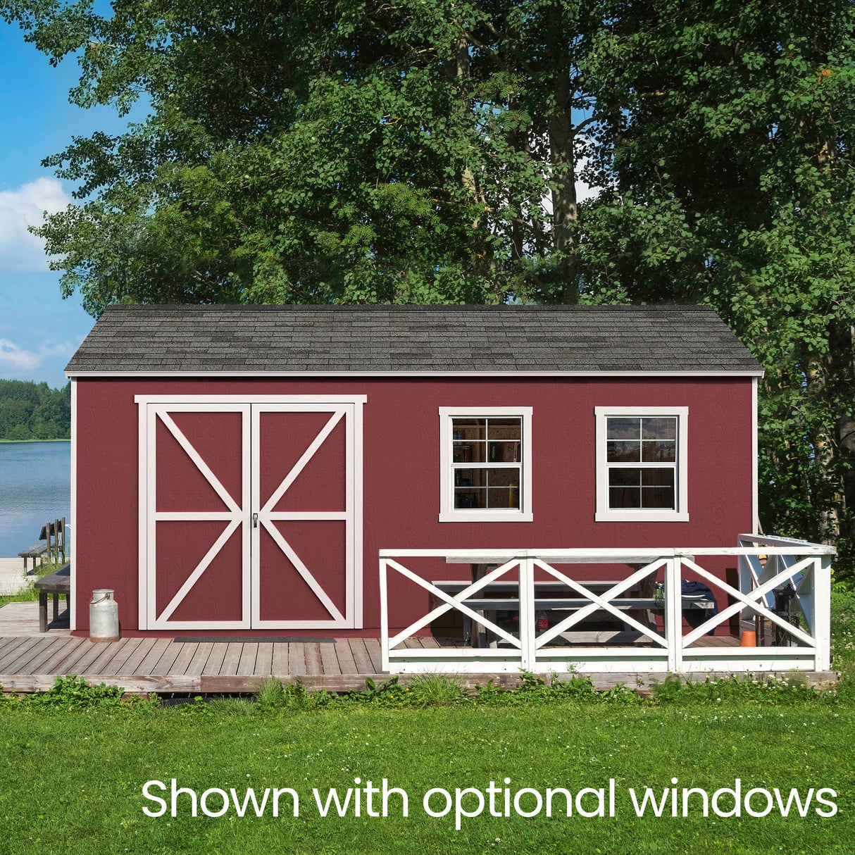 Handy Home Products Rookwood 10x12 Do-It-Yourself Wooden Storage Shed Brown Handy Home Products