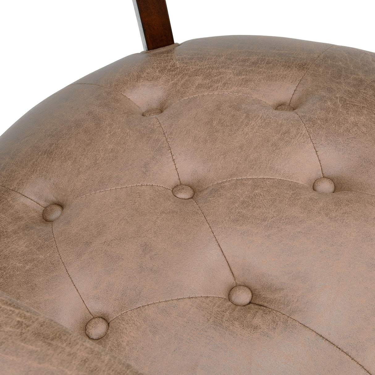 LEEMTORIG Dining Chairs with Casters and Arms, Rolling Dining Chairs with Wheels, Solid Wood Office Desk Chairs, 26“Dx25.2 Wx31.5“H, Cherry Legs & Yellowish Brown Fabric SY-1533-LT LEEMTORIG