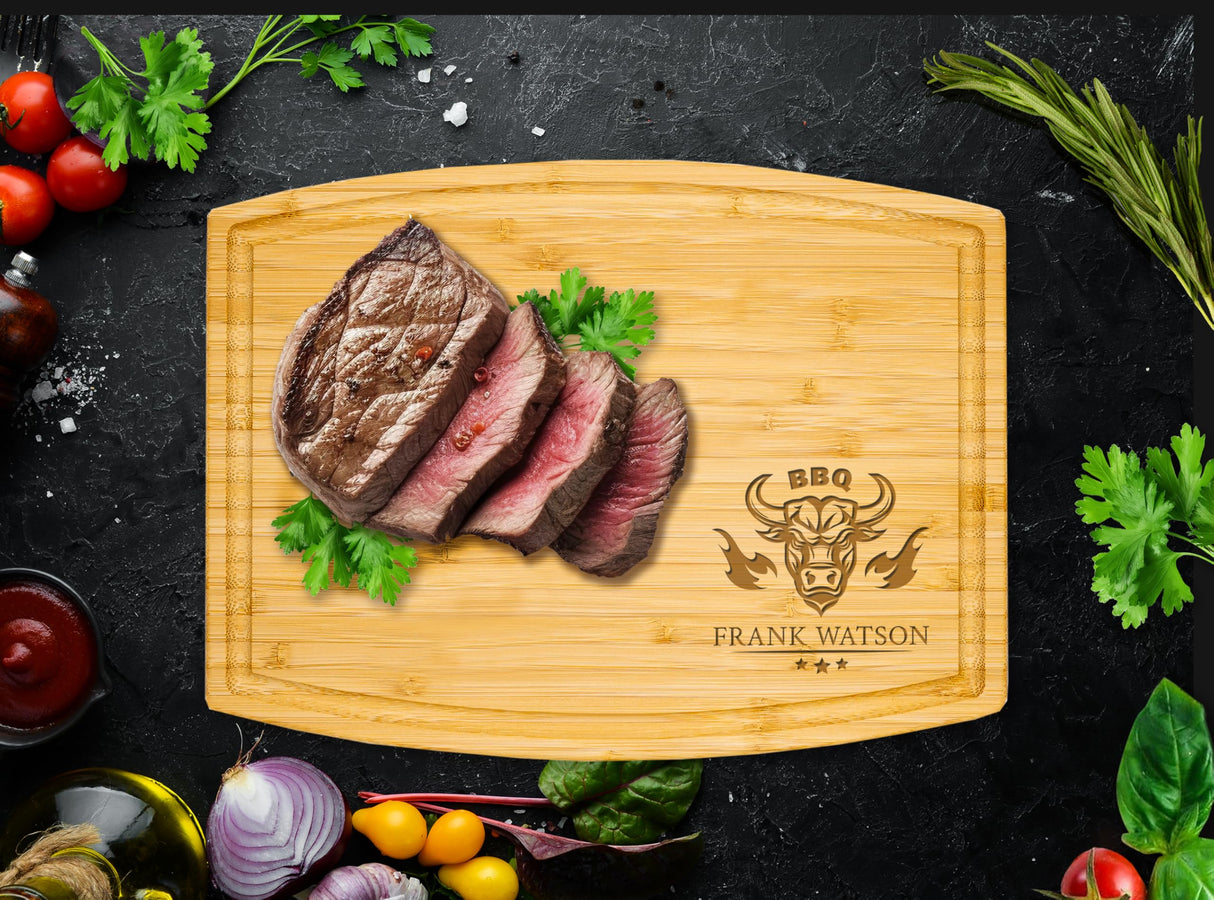 Straga Personalized Cutting Board - Fathers Day, Birthday, Anniversary - Customized Gifts for Men, BBQ, Grill Accessories - Dad, Husband, Brother, Boyfriend, Papa - Custom Unique Mens Gifts for Him Straga