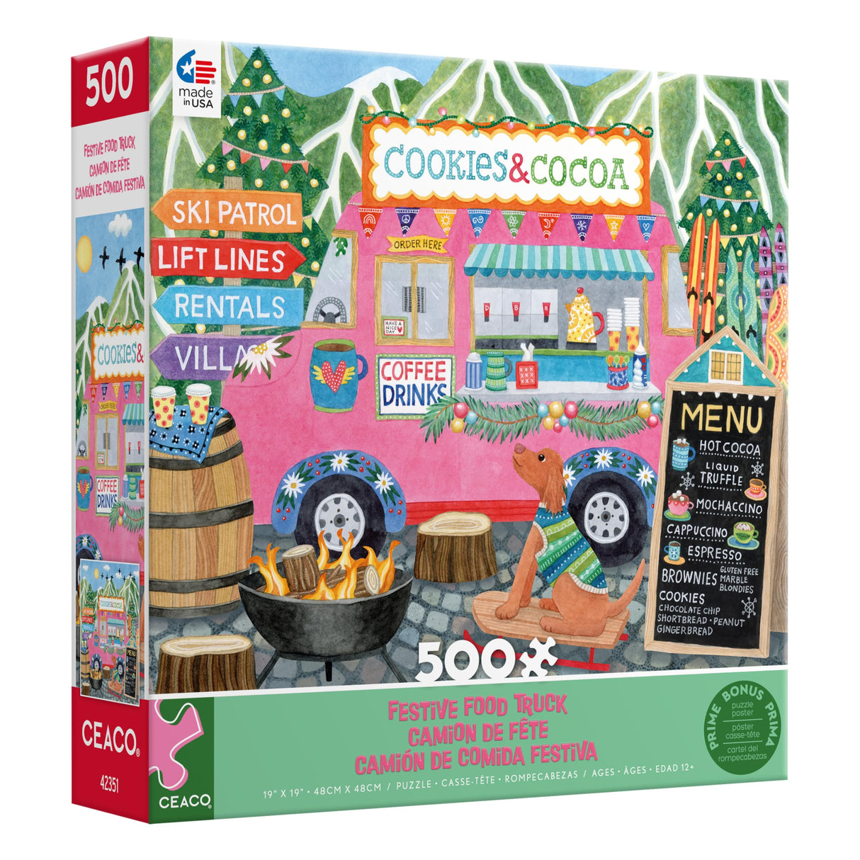 Ceaco - Food Trucks - Festive Food Truck II - 500 Piece Jigsaw Puzzle Ceaco