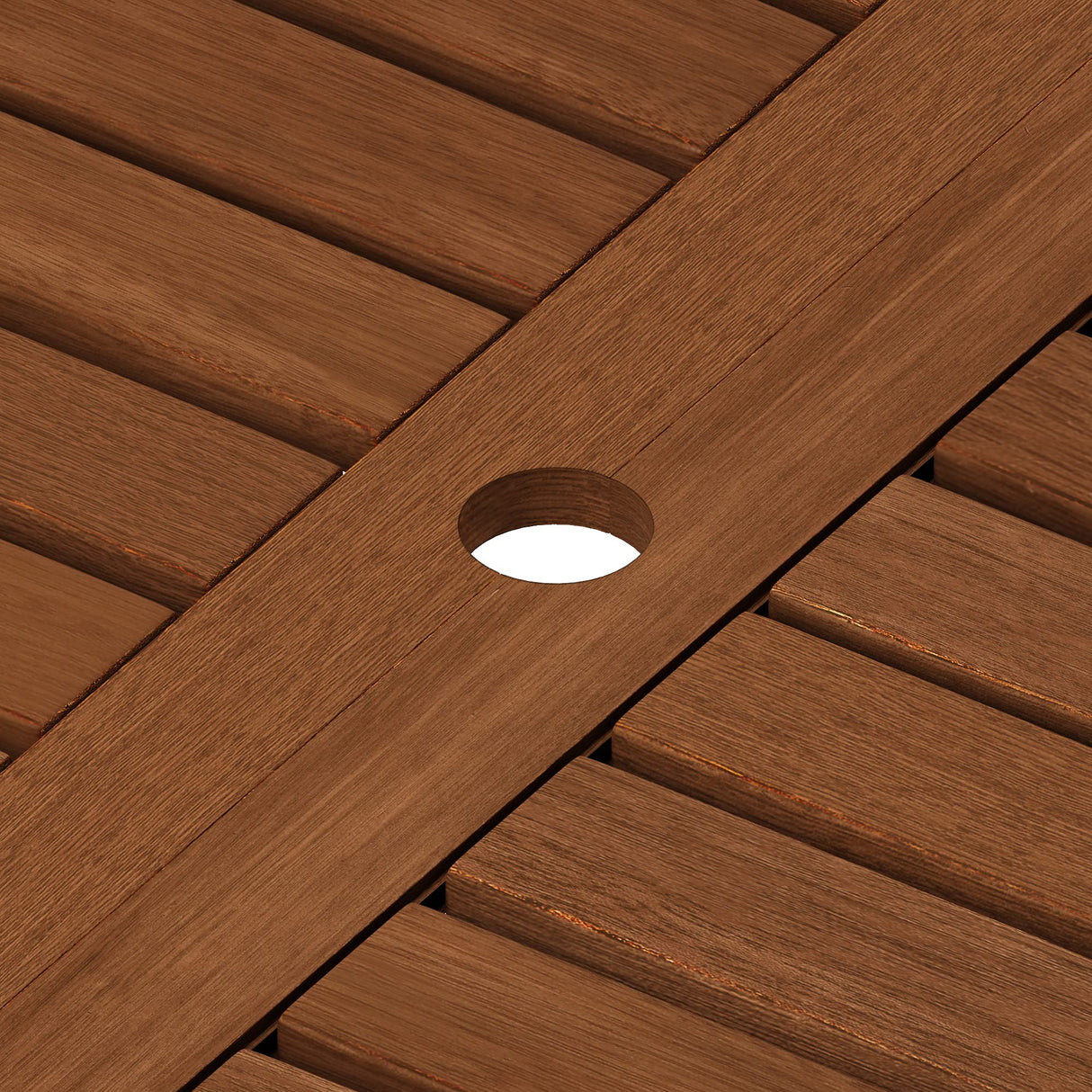 Furinno Tioman Outdoor Dining Table, Natural 35.5"D x 59.0"W x 29.0"H Furinno