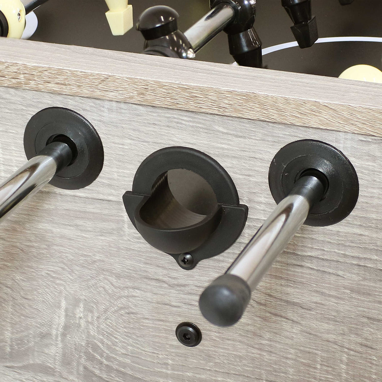 Sunnydaze Delano 54.5-Inch Indoor Foosball Table with Gray Distressed Wood Look Sunnydaze