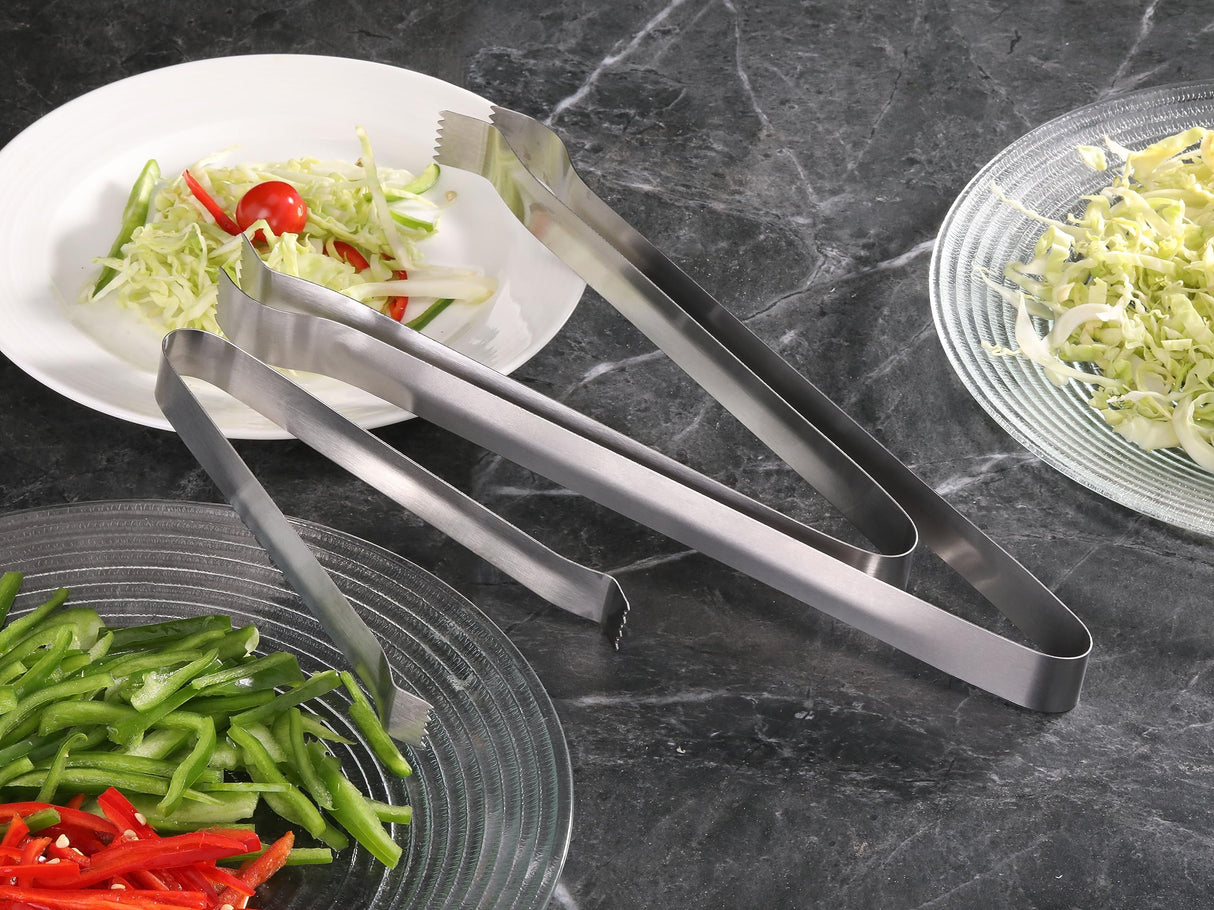 New Star Foodservice 42269 Restaurant-Grade Pom Tong, Stainless Steel, 6.5 inch, Set of 6, Silver New Star Foodservice