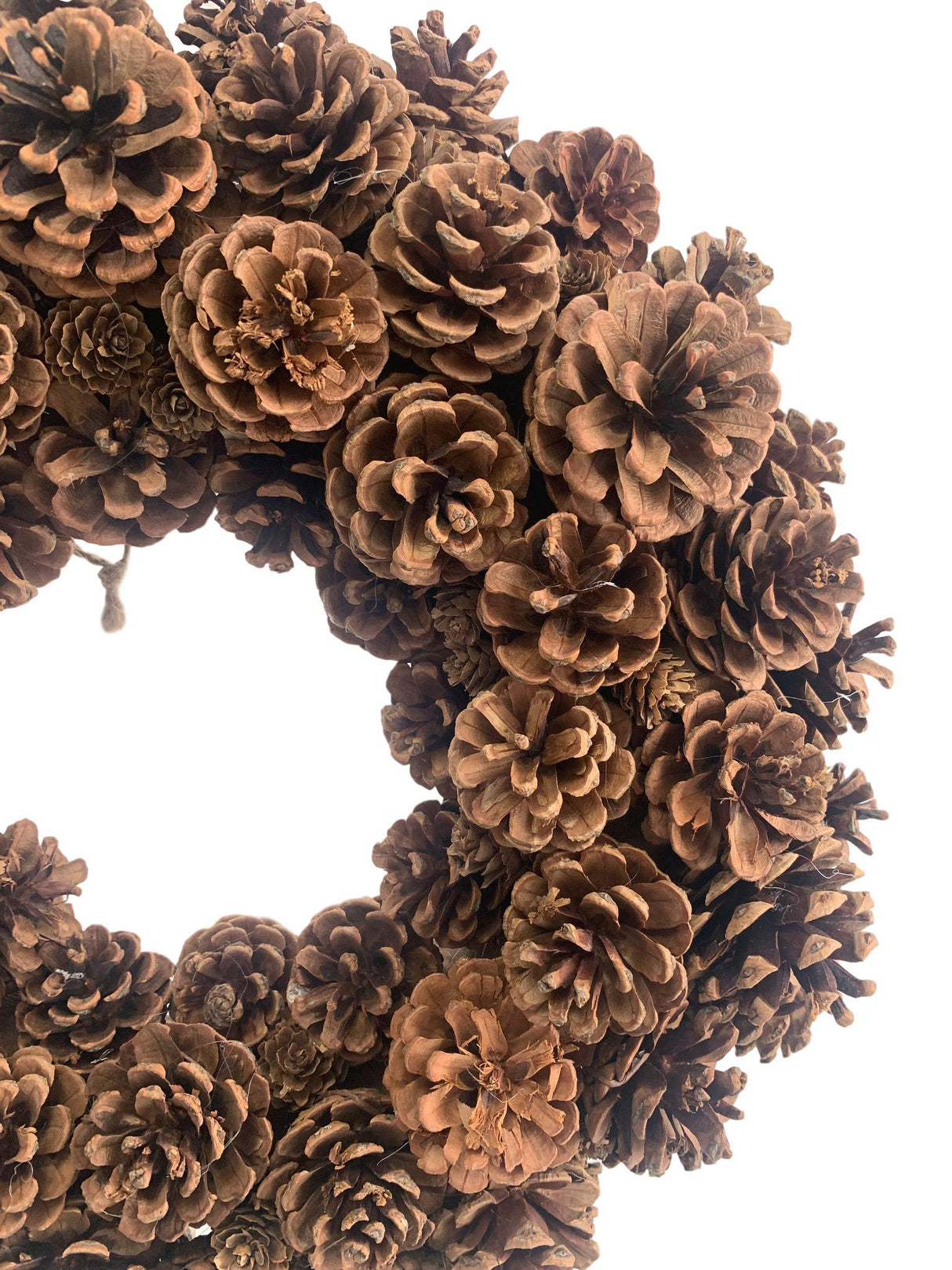 20 Inch Fall Front Door Wreath Natural Pinecone Wreath Polyfoam Base Flower Farmhouse Grapevine Wreath Blossom Cluster Wreath for Thanksgiving Celebration Front Door Wall Window Christmas Decor Huashen