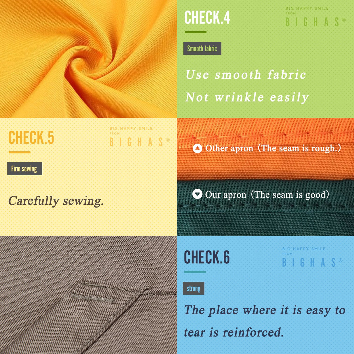 BIGHAS Adjustable Bib Apron with Pocket Extra Long Ties for Women Men, 18 Colors, Chef, Kitchen, Home, Restaurant, Cafe, Cooking, Baking (White) BIGHAS