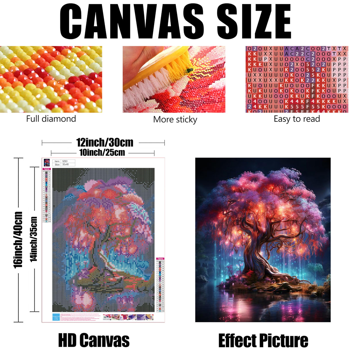 Hutarosl Tree of Life 5D Diamond Painting for Adults- Tree Diamond Art Kits Adults, Gem Painting Crafts Gifts and Home Decor 12x16inch Hutarosl