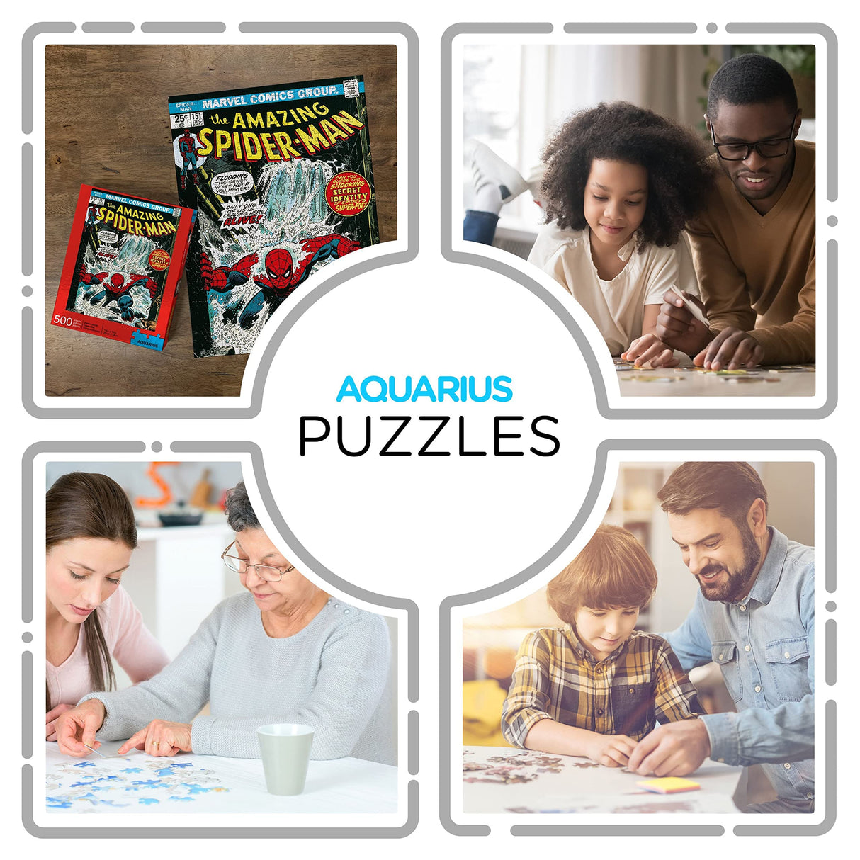 Aquarius Marvel Spiderman Puzzle (500 Piece Jigsaw Puzzle) - Officially Licensed Marvel Merchandise & Collectibles - Glare Free - Precision Fit - 14 x 19 Inches AQUARIUS