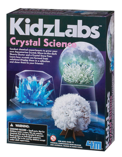 4M Kidzlabs Crystal Science Kit - DIY STEM Toys Lab Experiment, Educational Gift for Kids & Teens