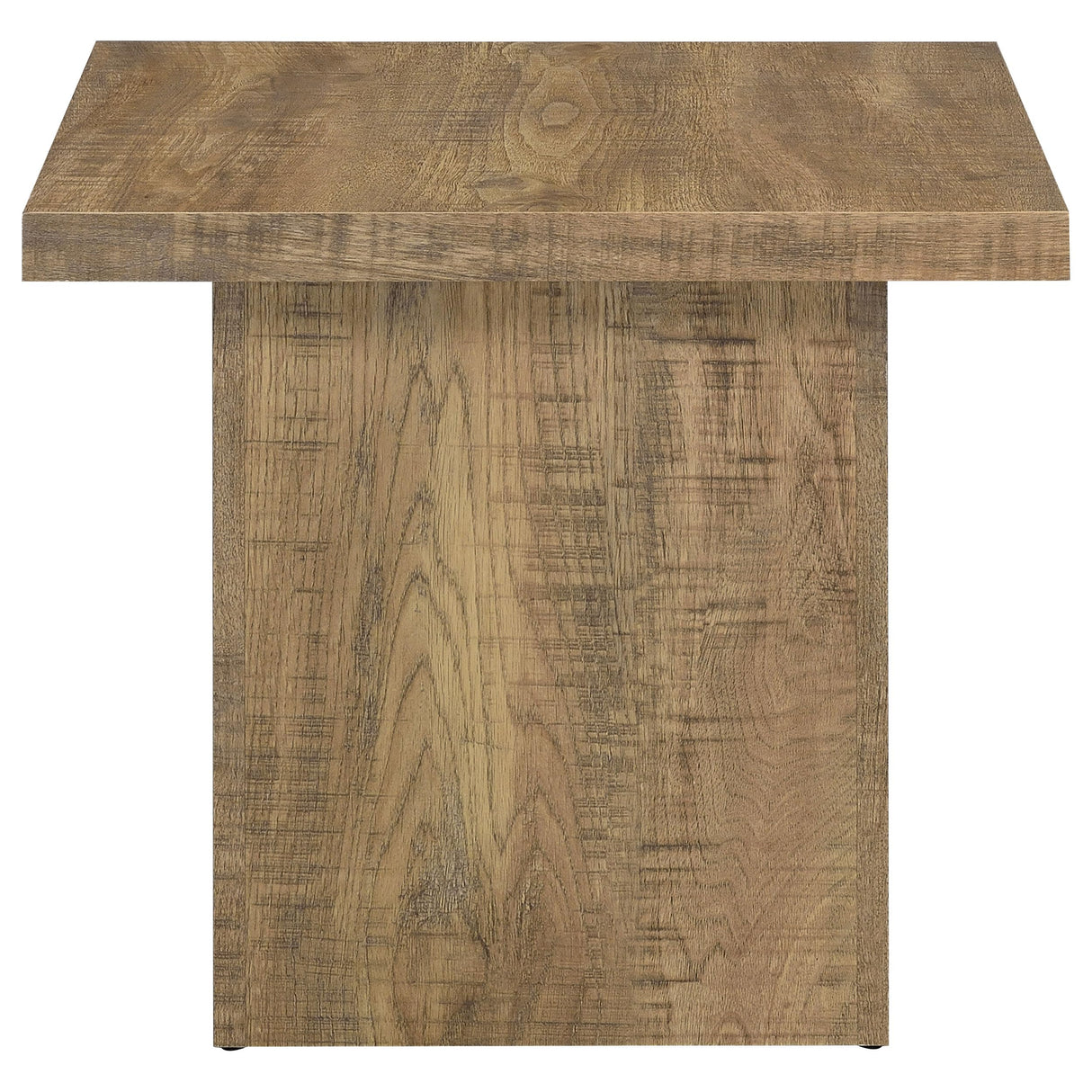 Coaster Home Furnishings Zetta Square Living Room End Table Sofa Side Table Engineered Eco-Friendly Wood Look Laminate Veneer Rustic Farmhouse Mango Brown 708067 Coaster Home Furnishings