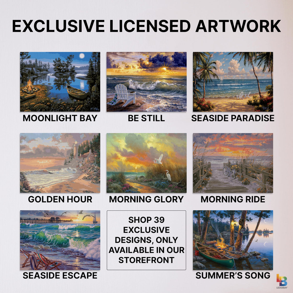 Ledgebay DIY Paint by Numbers Kit for Adults Framed Canvas Beginner to Advanced Paint by Numbers Kit Kits Include Acrylic Paint set Brushes Tabletop Easel (Colorful House Near The Lake 16"x20" Framed) Ledgebay