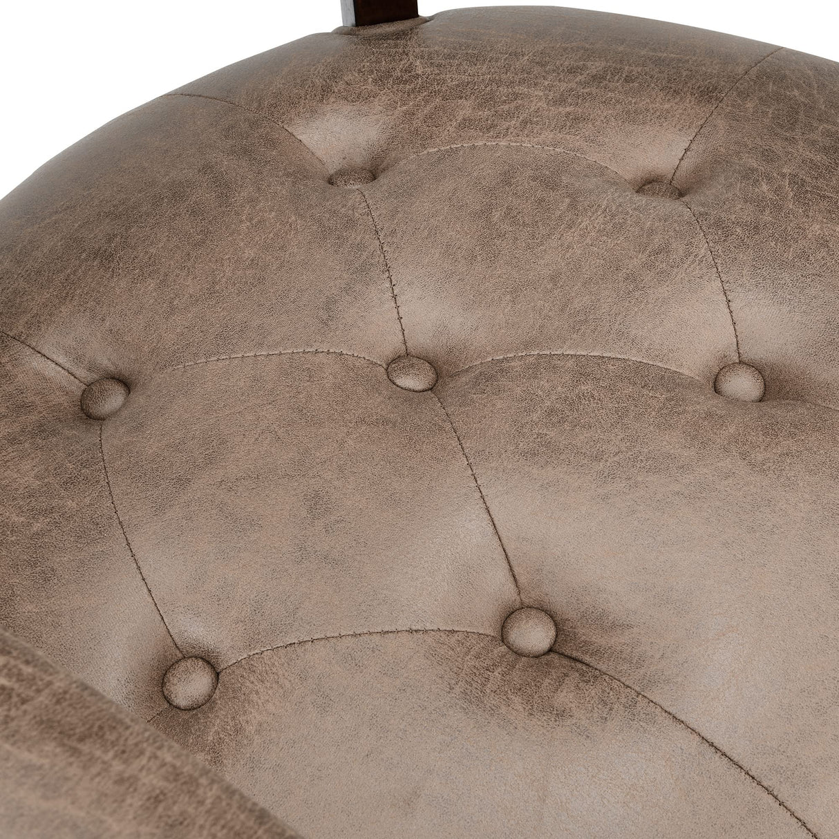 MODERION Solid Wood Boss Caption's Chairs,Dinning Chairs with Wheels and Arms,Office Desk Chairs, Classic Swivel Accent Chairs with Upholstered,Breathing Leather, 31.5¡±H for Living Room Light Brown MODERION