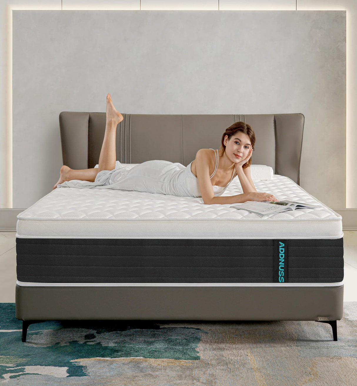 ADDNUSS Queen Mattresses,Memory Foam 10 Inch Hybrid Black Queen Mattress in a Box,Individual Pocket Spring Breathable Comfort for Sleep Supportive and Pressure Relief,CertiPUR-US. ADDNUSS