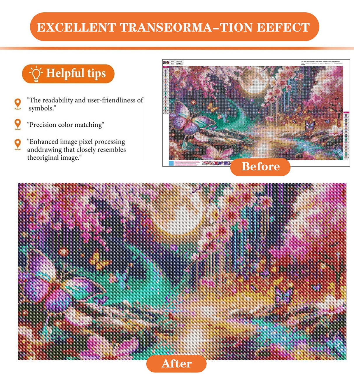 igoodom Large Diamond Painting, Landscape Large Diamond Art Kits for Adults, Full Drill Round Big Diamond Painting, DIY Gem Art and Crafts for Home Wall Decor Gift 27.5 X 15.7inch igoodom