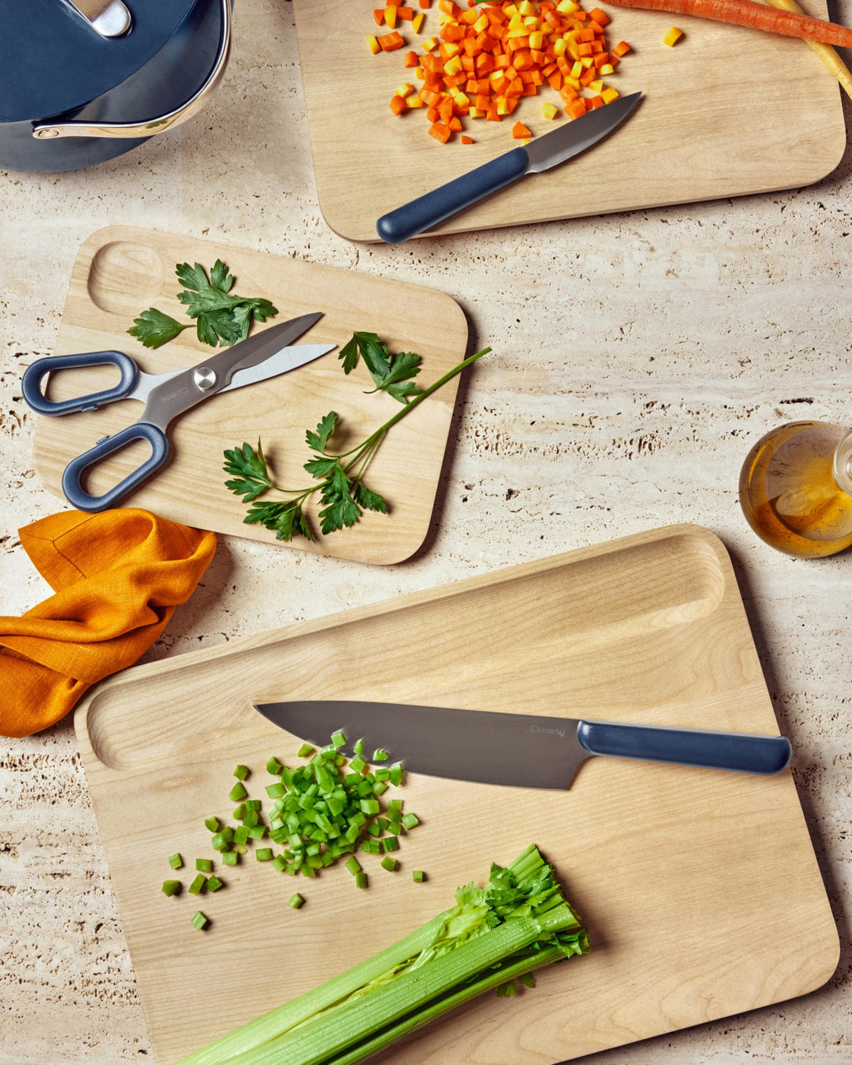 Caraway Cutting Board - Medium (14 x 10”) - Double Sided Wood Cutting Board - Made From FSC-Certified Birch Wood - Food-Safe Mineral Oil & Wax Finish Caraway