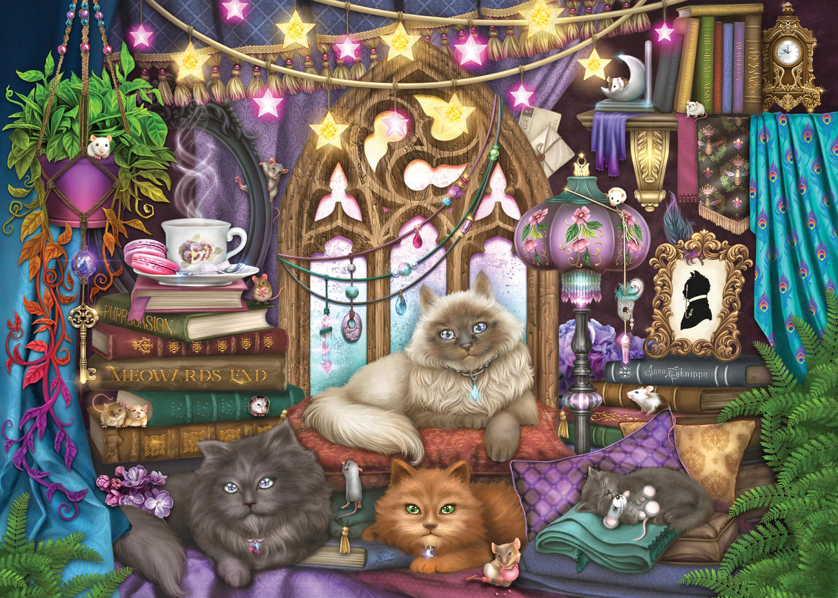 Cats In the Library 1000-Piece Jigsaw Puzzle PETER PAUPER PRESS