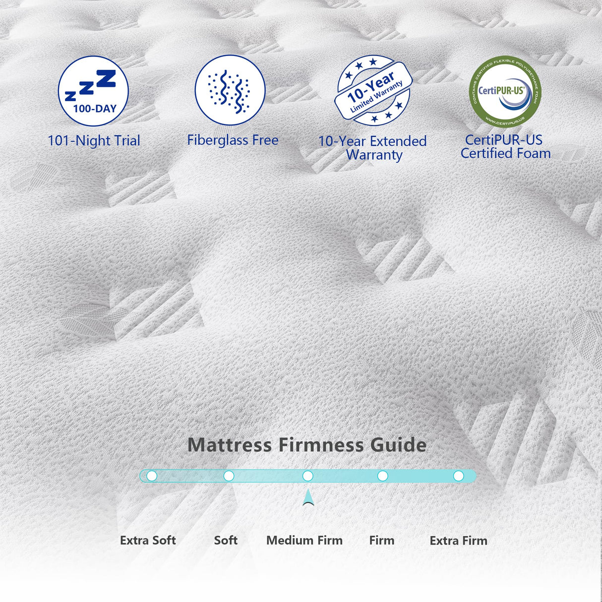 cemtip Queen Mattress, 12 Inch Hybrid Mattress in a Box, Memory Foam and Pocket Springs, Fiberglass Free, Soft and Breathable, Medium Firm Feel cemtip