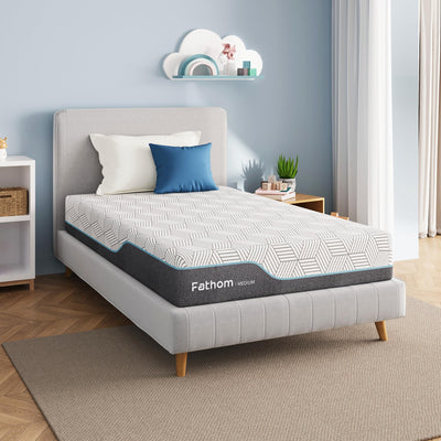 FATHOM Medium Full Mattress 10 Inch Memory Foam Mattress Full Size Bed in a Box for Back Pain Relief and Cool Sleep with Gel Foam and Removeable Fiberglass Free Cover, CertiPUR-US Certified