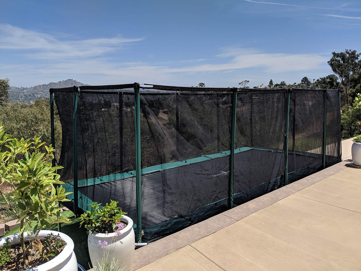 Happy Trampoline Pro Rectangle Trampoline 10x20 with Net Enclosure for Backyard Heavy Duty 750lbs Jumping Capacity - Commercial Grade Outdoor Galactic Xtreme