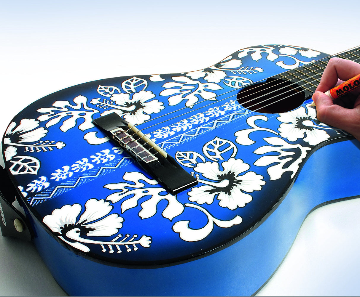 MOLOTOW ONE4ALL Acrylic Paint Marker, 1mm Extra Fine, Signal Black, 1 Each (127.101) MOLOTOW