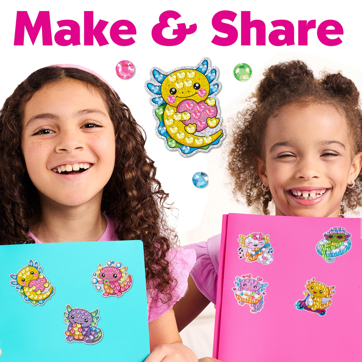 Creativity for Kids Big Gem Diamond Painting Kit: Axolotl Stickers & Suncatcher Kit - Boys and Girls Art & Craft, Axolotl Toys and Gifts for Kids (Ages 6+) Creativity for Kids