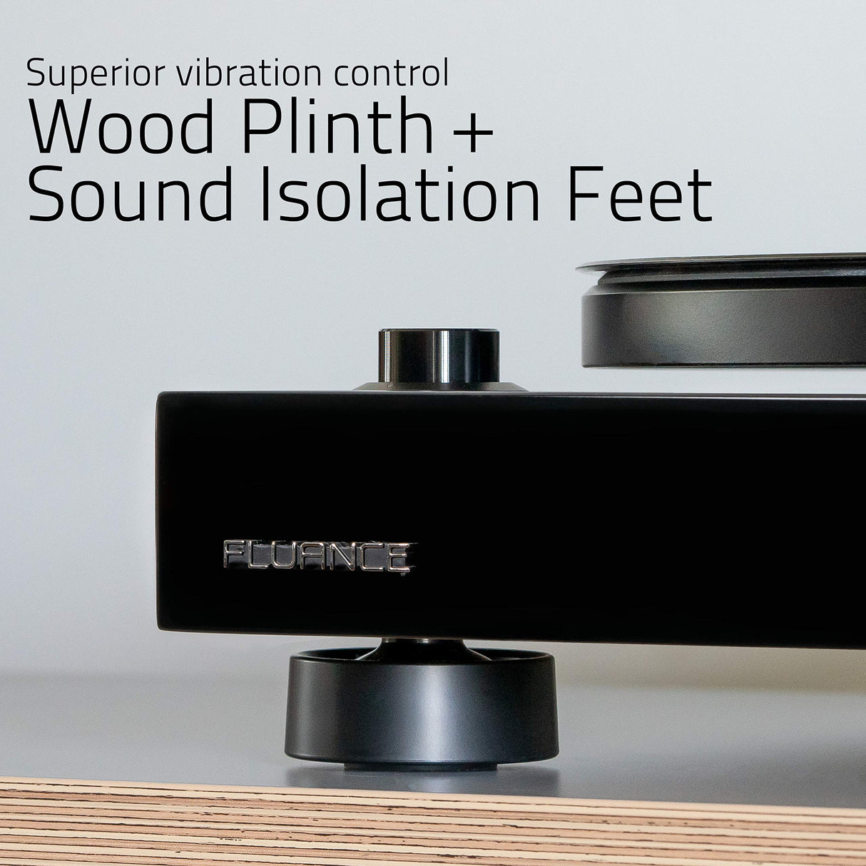 Fluance RT80 Classic High Fidelity Vinyl Turntable Record Player with Audio Technica AT91 Cartridge, Belt Drive, Built-in Preamp, Adjustable Counterweight, Solid Wood Plinth - Piano Black Fluance