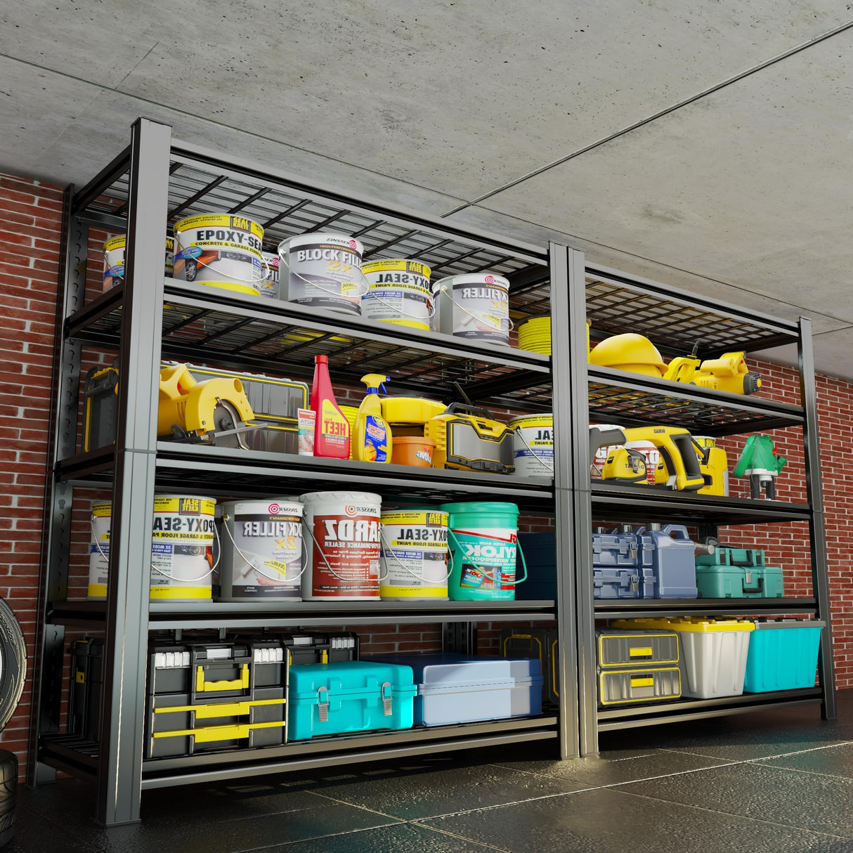 Notmise Garage Shelving Units and Storage, Heavy Duty Storage Shelves Adjustable Tall Shelf Steel Shelving for Industrial, Warehouse, Basement (Wire 72” H x 35.43” W x 15.75” D) Notmise