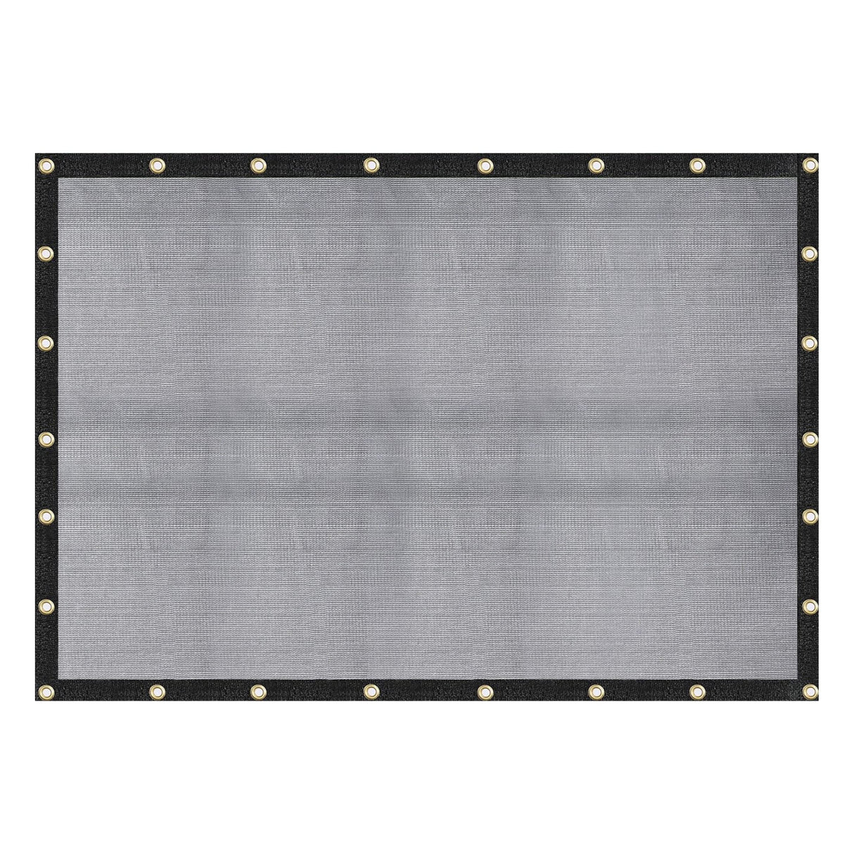 Windscreensupplyco 60-70% 10 FT X 12 FT Mesh Tarp/Shade Cloth 9-Needle Knitted Heavy Duty Black with Grommets for Green House, Garden, pergola, Pools, Dump Truck - MT1012BLKX1 WindscreenSupplyCo