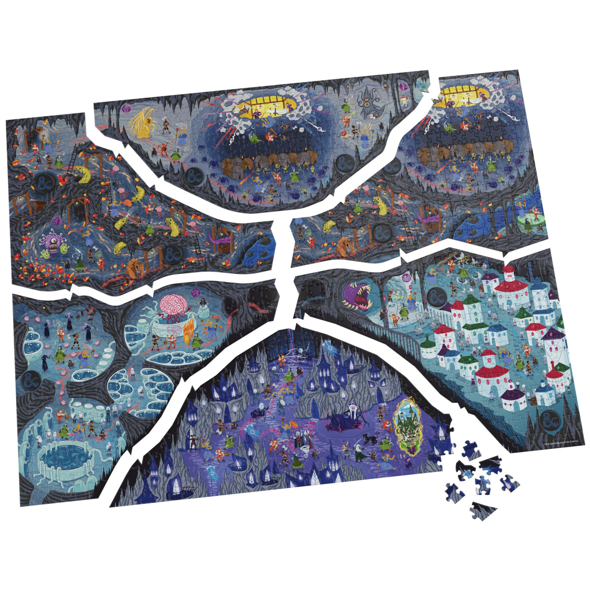 Dungeons & Dragons, Build and Explore Adventure Puzzle, DND Adult Puzzles, Dungeons and Dragons 1000 Piece Puzzles for Adults and Kids Ages 12+ Spin Master Games