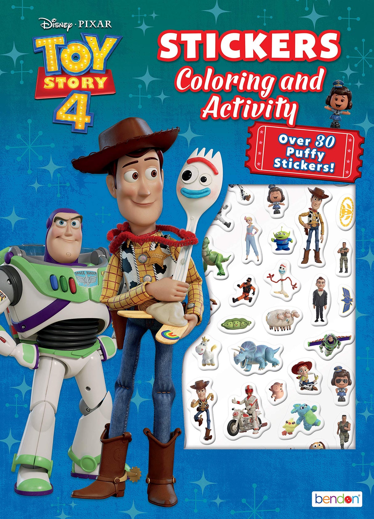 Toy Story Disney 4 Puffy Sticker Coloring & Activity Book 45773, Bendon Bendon
