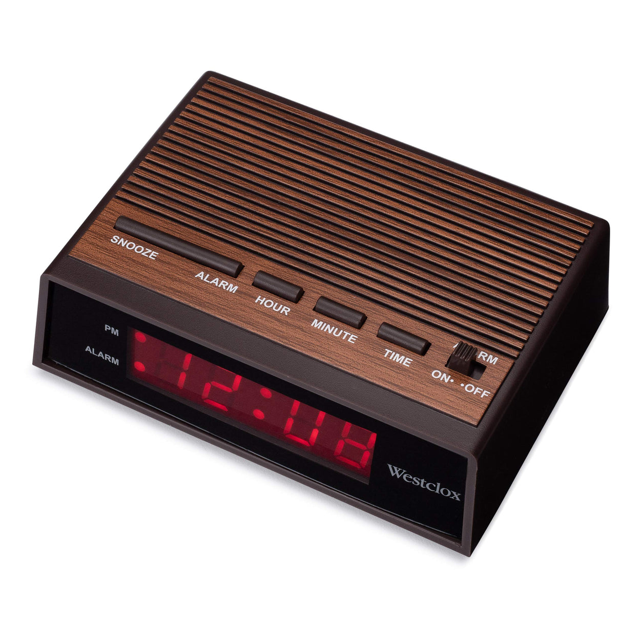 Westclox Retro Wood Style Easy To Read Super Bright Small Night Table Ascending Alarm Clock 22690. Westclox