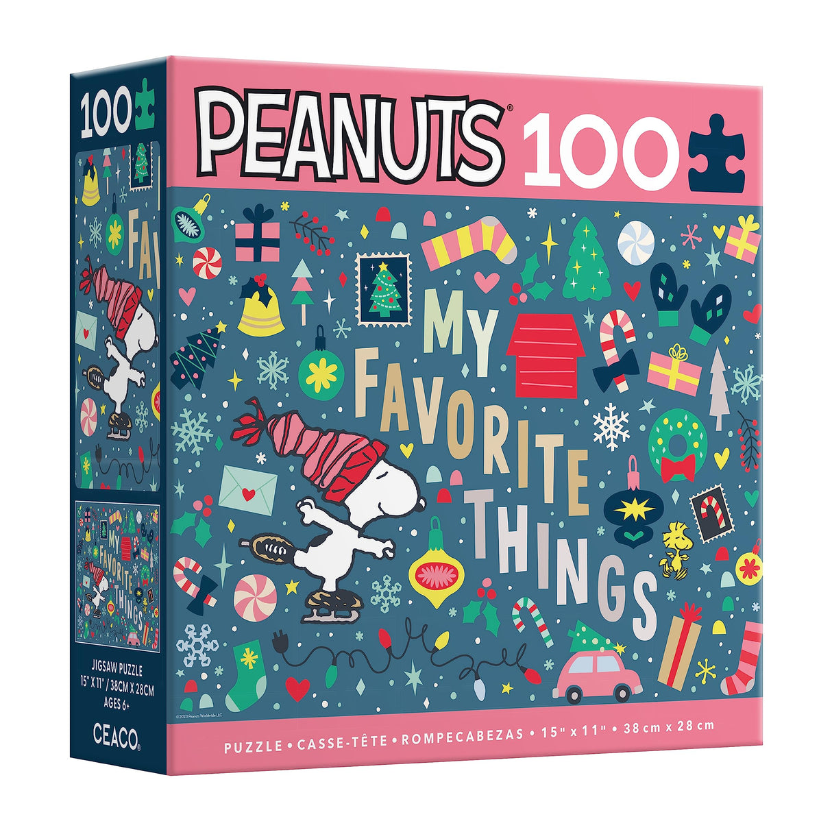 Ceaco - Peanuts Holiday - Snoopy's Favorite Things - 100 Piece Jigsaw Puzzle Ceaco
