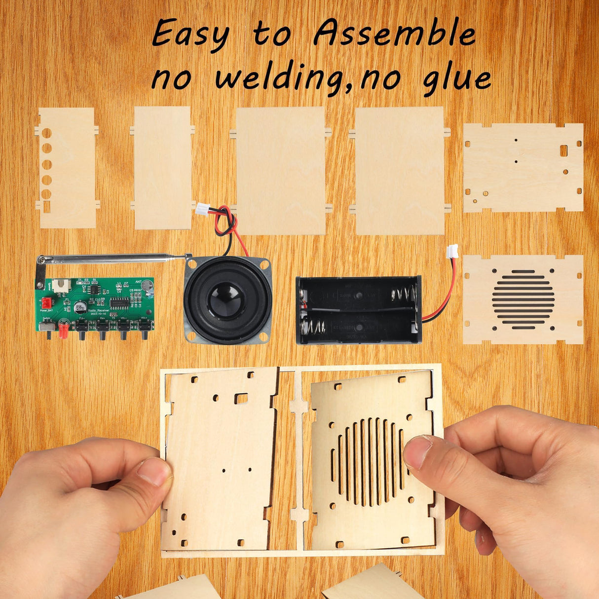 Science Kits for Kids Age 8-12 12-14, STEM Kits for Kids Age 8-10, STEM Toys Build Your Own FM Radio Kit, DIY Electronic Snap Circuits Projects Gifts for Teen Girls Boys 9 11 13 15 16+ (Classic Wood) CYOEST