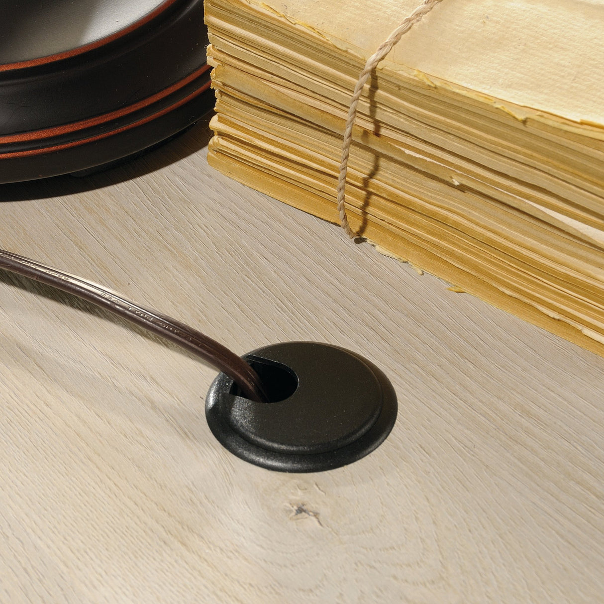 Sauder Costa Executive Desk, L: 65.12" x W: 29.53" x H: 30.0", Chalked Chestnut finish Sauder