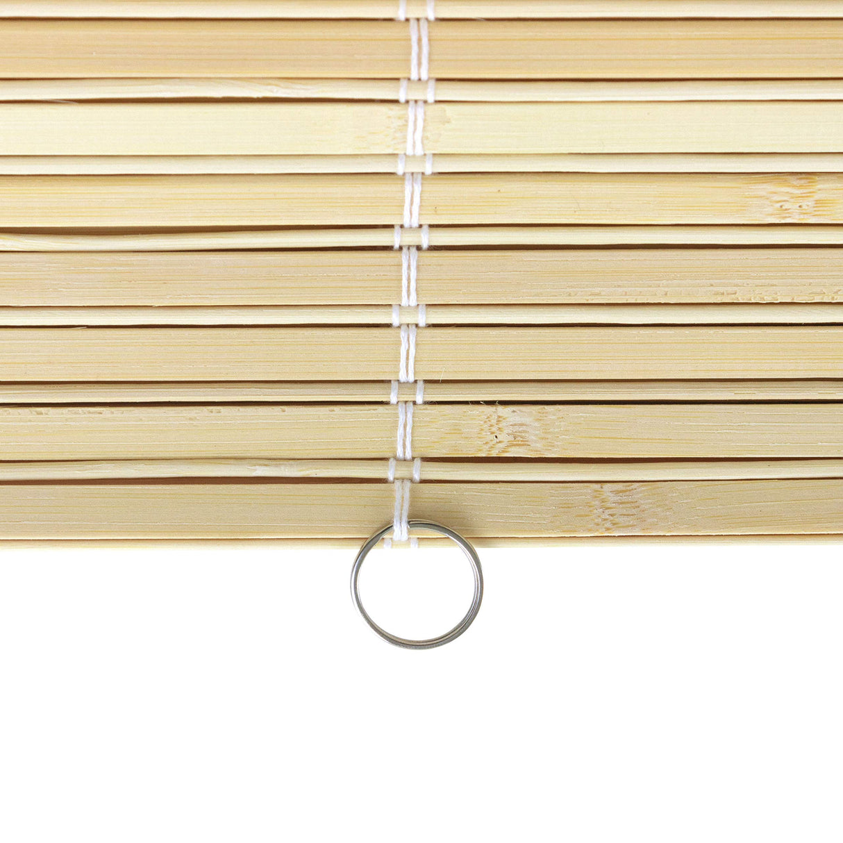 ORIENTAL Furniture Bamboo Cordless Window Shade - Natural 60" W Red Lantern