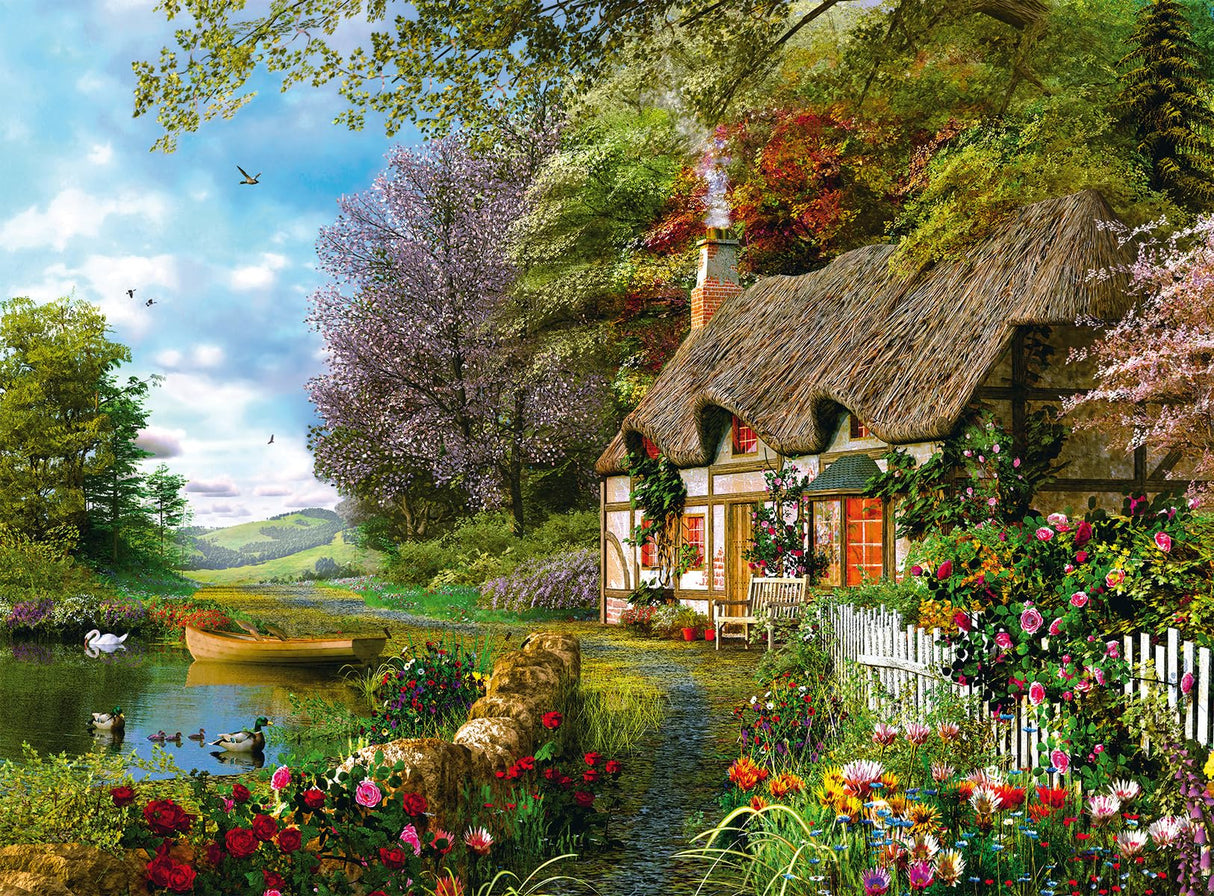Ravensburger Country Cottage Jigsaw Puzzle - 1500 Pieces | Expertly Crafted in Germany | Unique, Interlocking Fit | Vibrant, Glare-Free Imagery | Perfect for Adults and Kids Alike Ravensburger