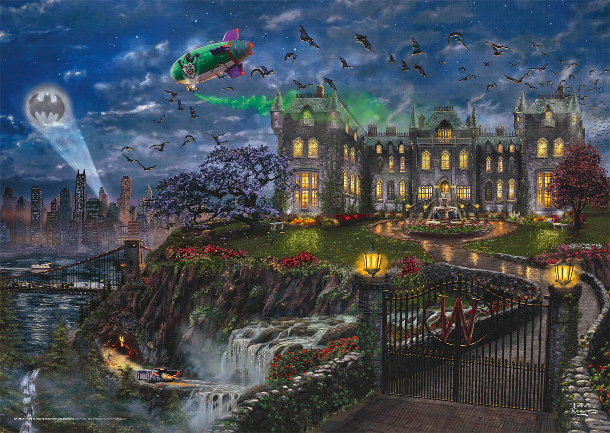 Schmidt Spiele 58427 Thomas Kinkade Warner DC Wayne Manor Jigsaw Puzzle 1000 Piece Schmidt