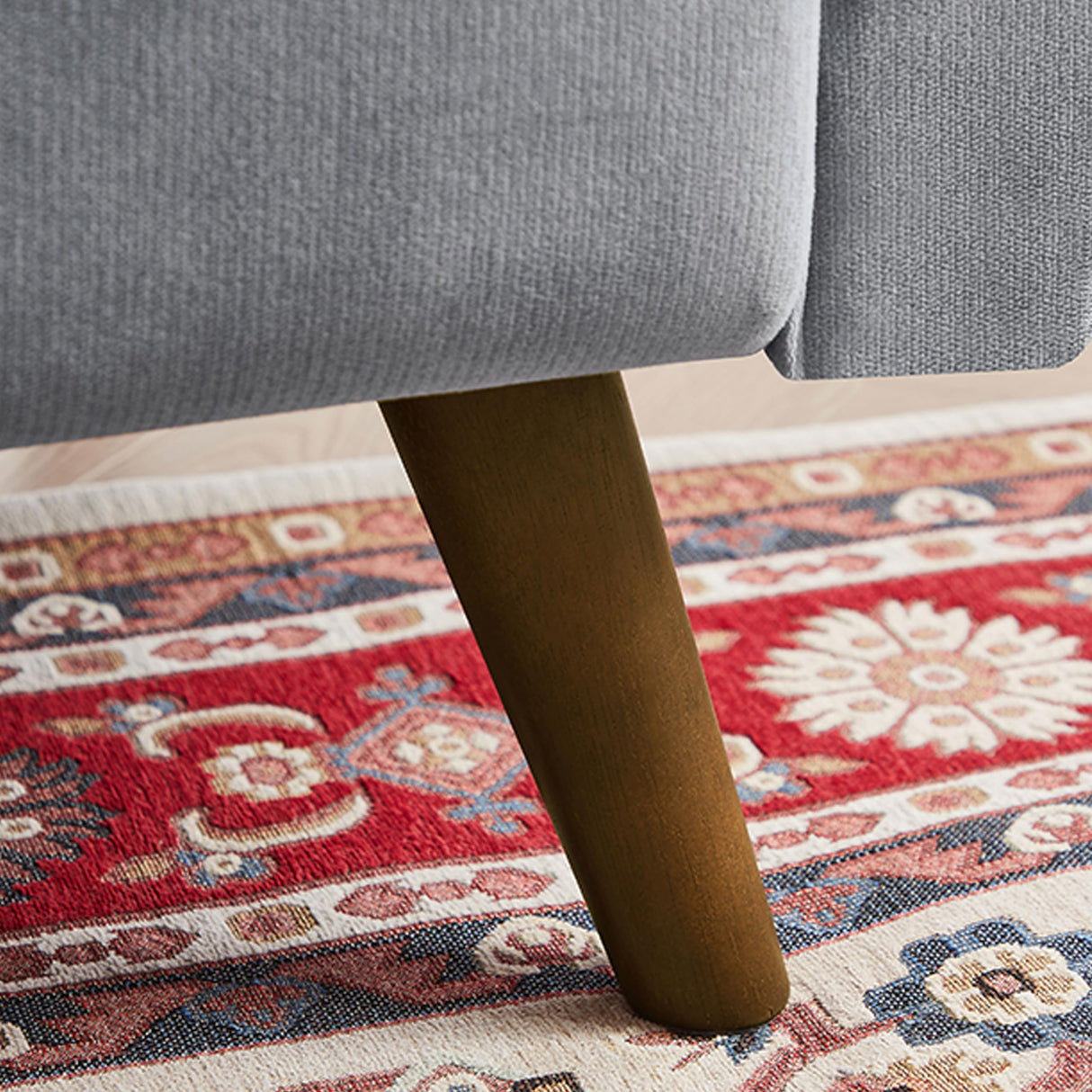 Jarenie 48.8" Small Loveseat Sofa, Mid Century Modern Love Seat Couch with Back Cushions and Wood Legs, 2 Seater Couches for Living Room, Bedroom, Small Spaces, Light Grey Jarenie