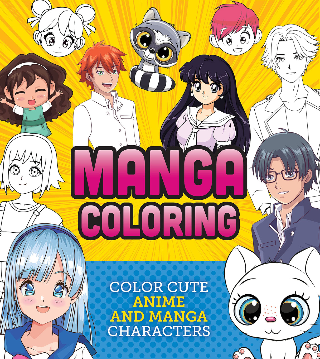 Manga Coloring Book: Color Cute Anime and Manga Characters (Creative Coloring) WoodArtSupply