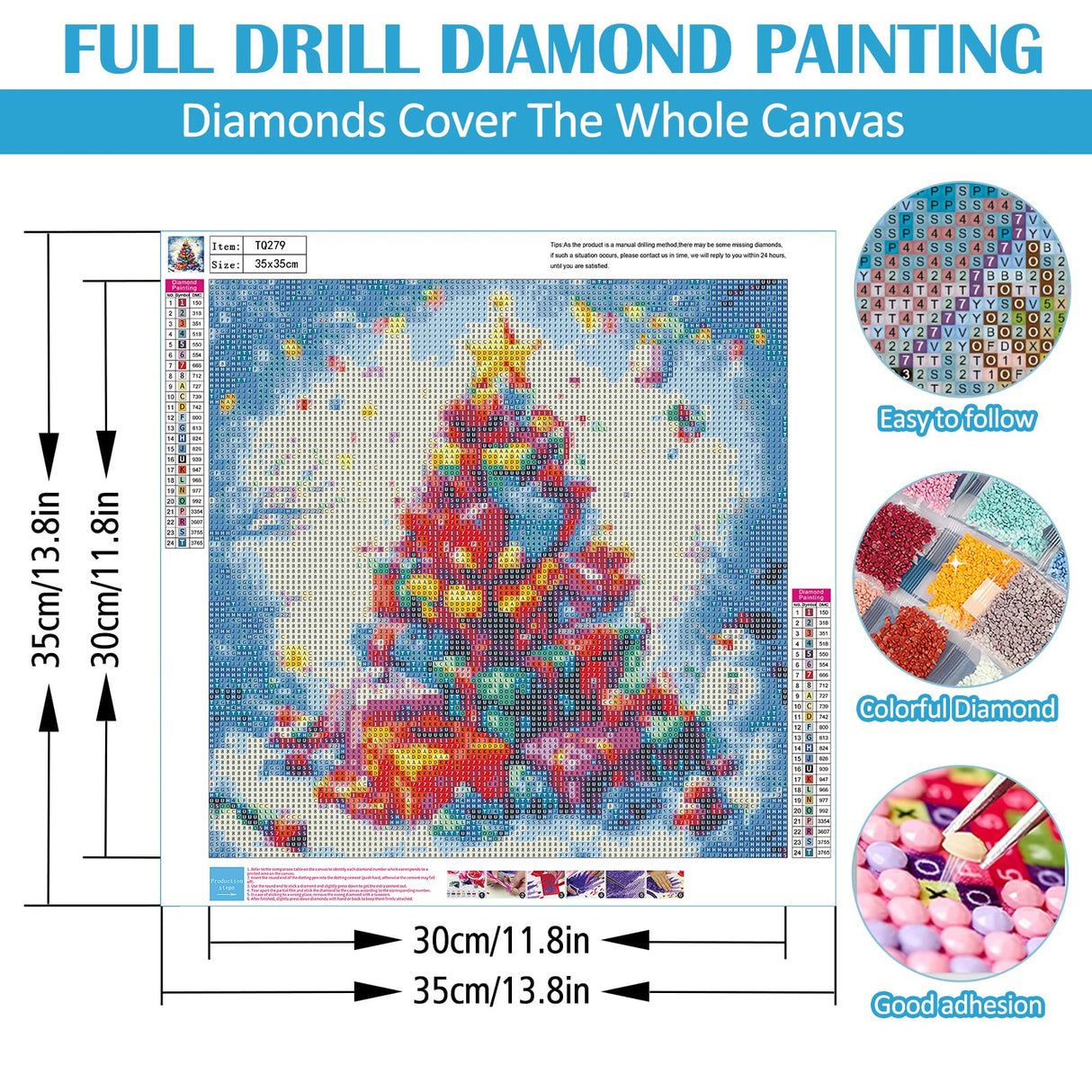 Christmas Tree Snowman Diamond Painting Kits for Adults,5D Winter Diamond Art Kits for Adults Beginners,DIY Full Round Drill Diamond Dot Painting Gem Art Kits for Adult,Home Wall Decor 13.8x13.8 Inch LKHMVCA