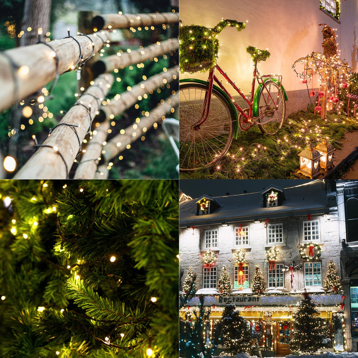 LJLNION 1000LED Christmas Lights, Extra Long 328FT Xmas Green Wire Fairy String Lights Plug in Outdoor, Remote Control & 8 Lighting Modes, Waterproof for Wedding Party Bedroom Decorations, Warm White LJLNION