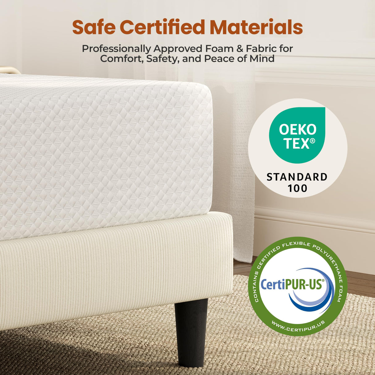 Yaheetech 10 Inch Queen Mattress 3 Foam Layer Cooling Gel Memory Foam Mattresses, Green Tea for Fresher Sleep, Queen Size Mattress in a Box, Medium Firm, CertiPUR-US Certified Yaheetech