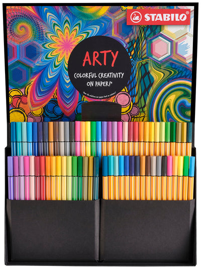 Pen Set - STABILO Arty Creative Set - Pack of 68 - Point 88 & Pen 68 - Fineliners & Fiber-Tip Pens - Assorted Colors