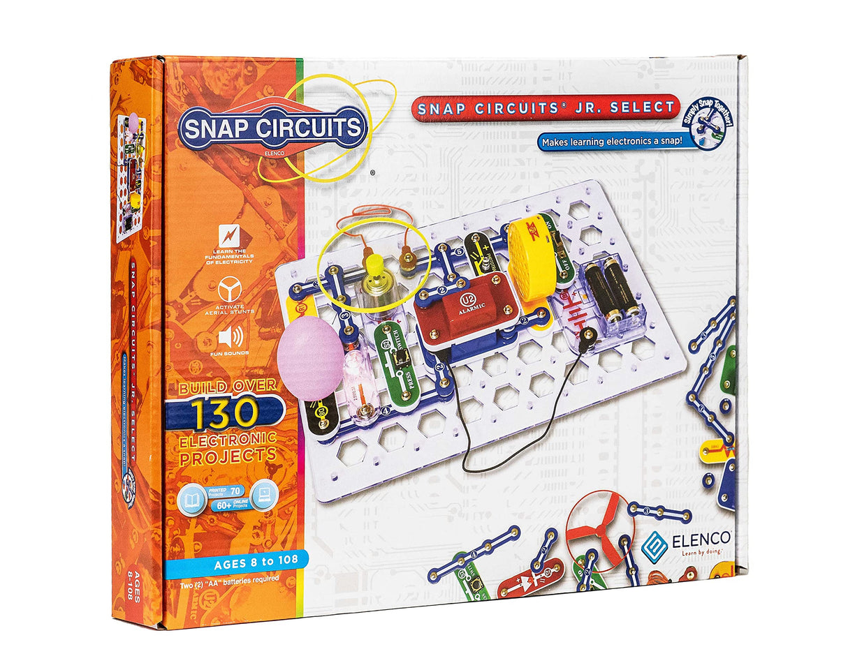 Snap Circuits Jr. Select SC-130 Electronics Exploration Kit | Over 130 Projects | Full Color Project Manual | 30+ Parts | STEM Educational Toys for Kids 8+ Snap Circuits