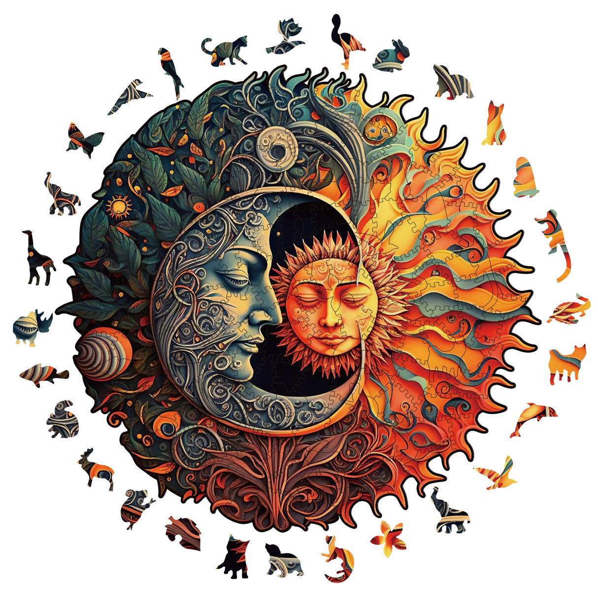 Wooden Puzzles for Adults, 200 Pieces Wood Puzzles, Irregular Animal Shaped Unique Wooden Jigsaw Puzzles, Creative Ghristmas Gift for Teenagers and Adults WHJSG