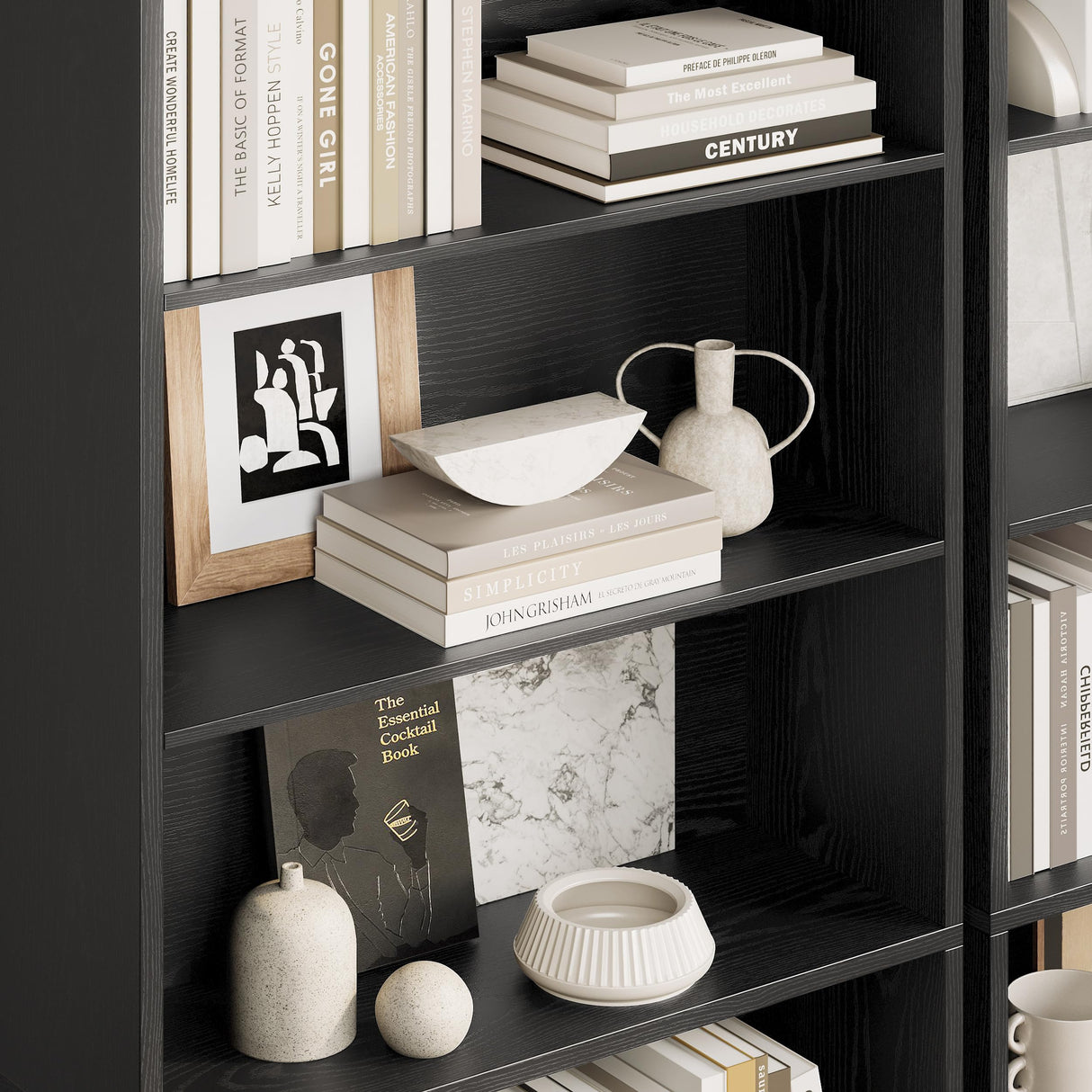 IRONCK Bookcases and Bookshelves with Doors and Storage, 6-Tier Tall Bookshelf, Book Shelf for Home Office, Living Room, Bedroom IRONCK