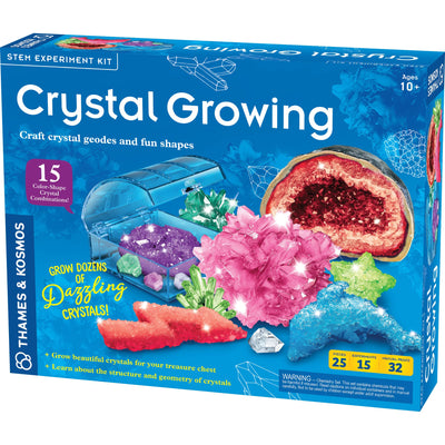 Thames & Kosmos Crystal Growing | STEM Experiment Kit | Grow Dozens of Dazzling, Colorful Crystals! | Learn about Crystallization & Conduct Classic Science Experiments | Make Crystal Geodes | Ages 10+