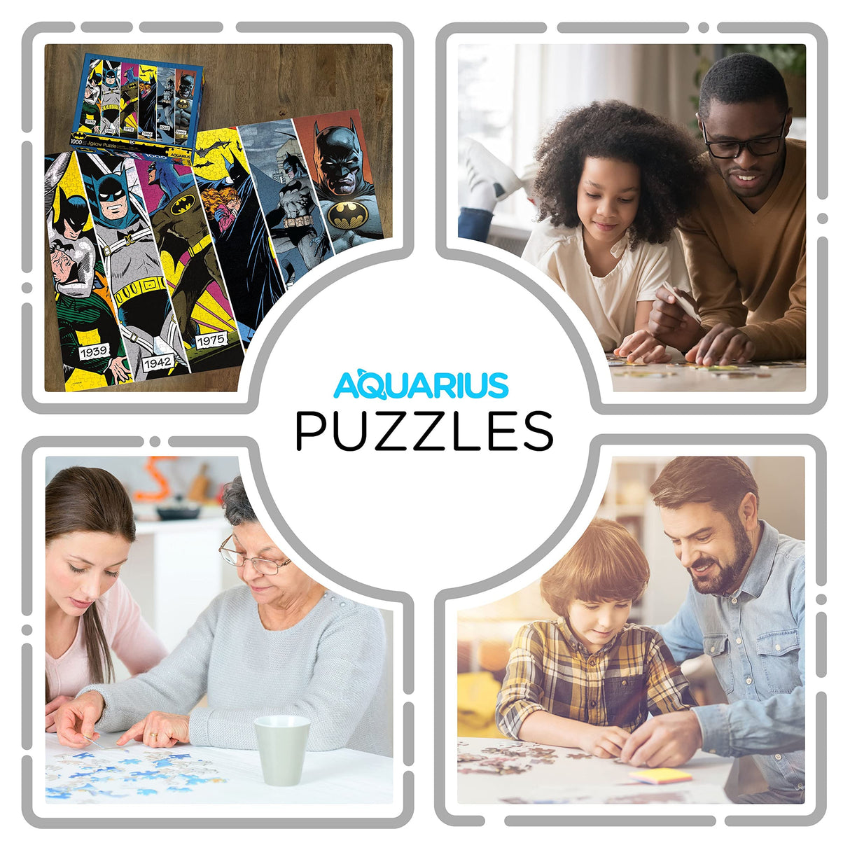 AQUARIUS DC Batman Timeline Puzzle (1000 Piece Jigsaw Puzzle) - Officially Licensed DC Comics Merchandise & Collectibles - Glare Free - Precision Fit - 20 x 28 Inches AQUARIUS