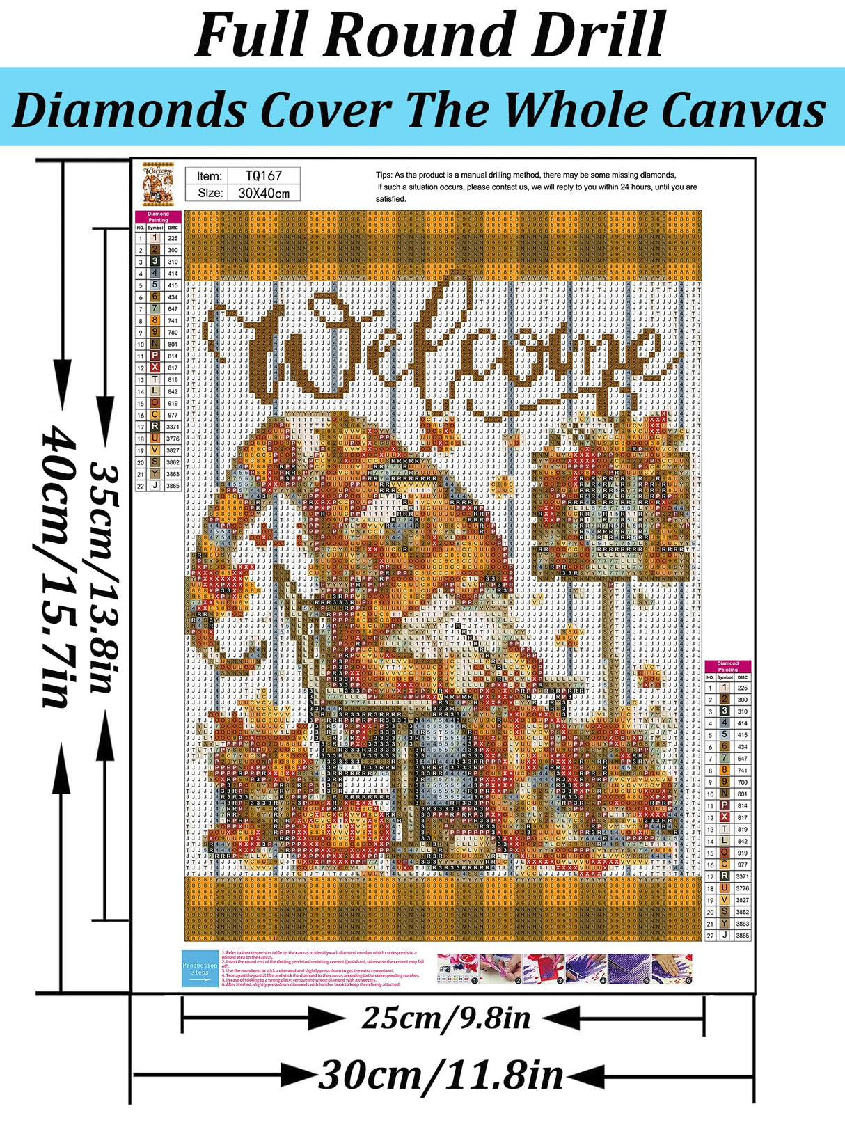 Hello Fall Gnome Sewing Diamond Art Kits for Adults, 5D Diamond Painting Kits for Adults Beginners, DIY Full Round Drill Diamond Dot Painting Gem Art Kits for Adult, Home Wall Decor 11.8x15.7 Inch VCLKDIY