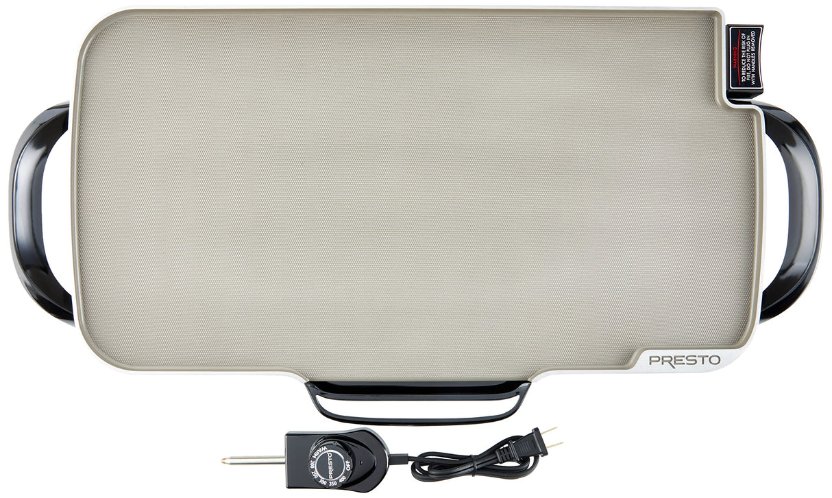 Presto 07062-22-Inch Ceramic Removable Handles Electric Griddle, 22 Inch, Black Presto